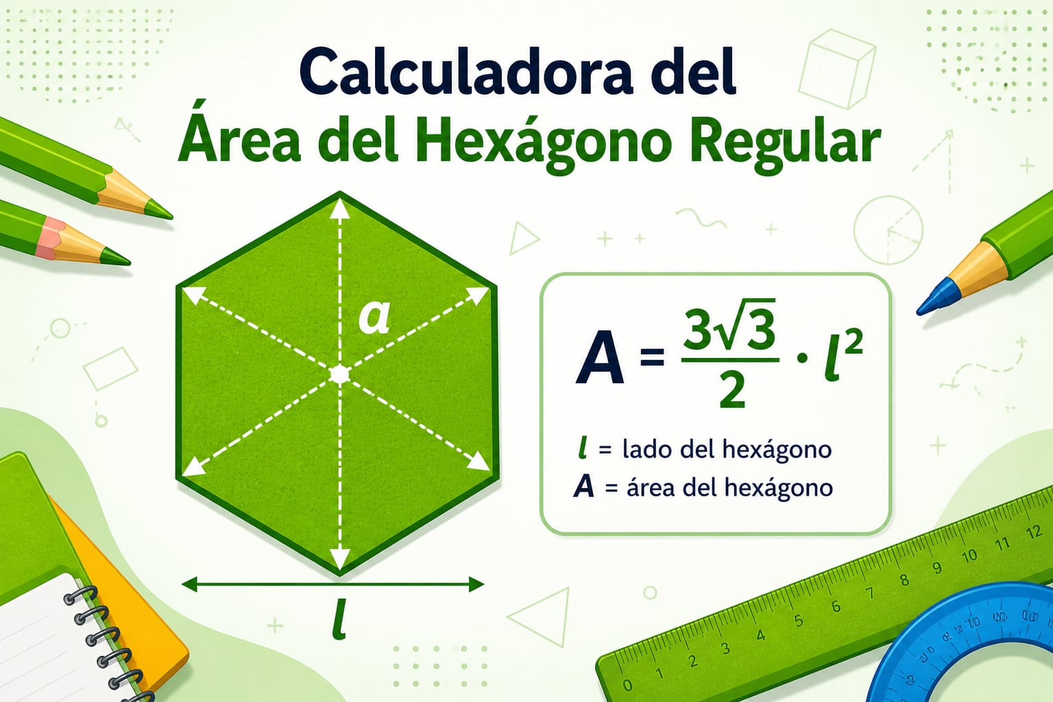 calculadora área hexágono