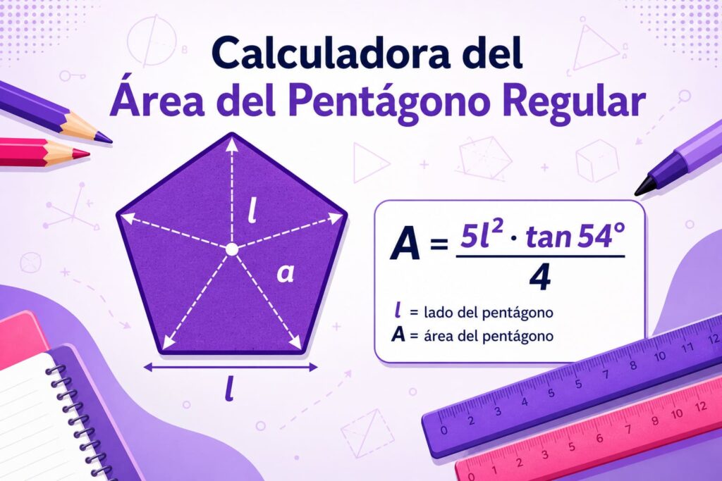 calculadora área pentágono