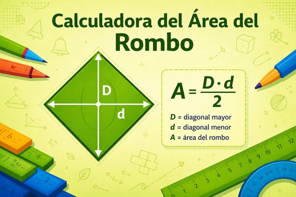 calculadora área rombo