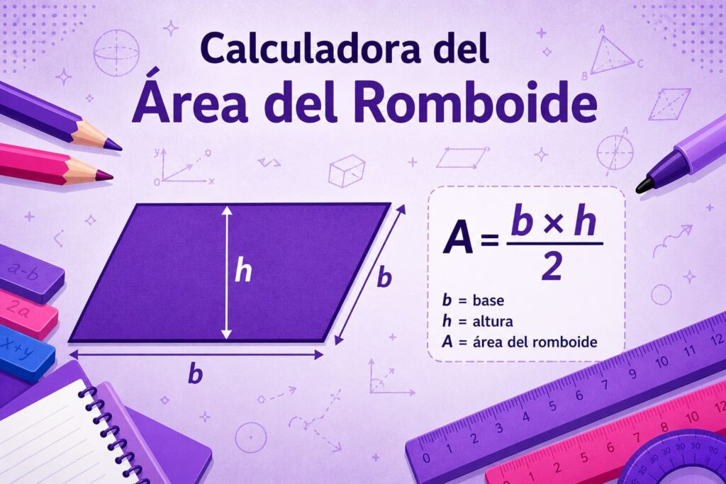 calculadora área romboide